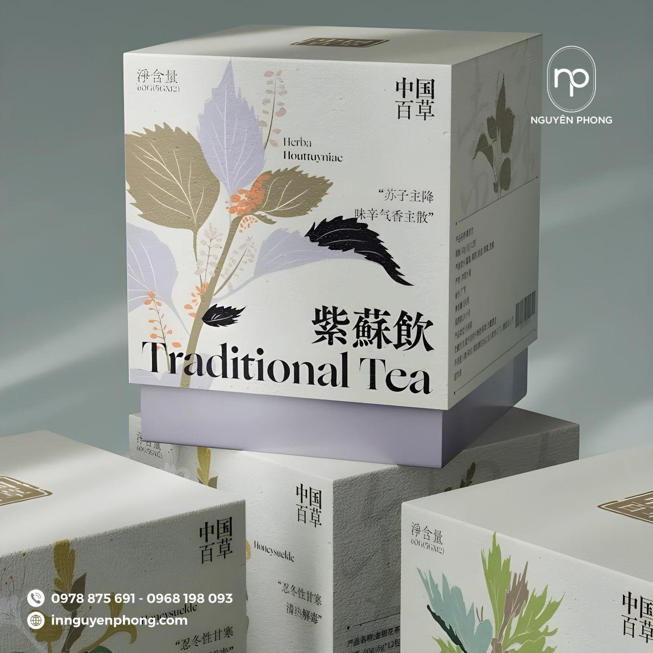 Thiết kế hộp giấy âm dương đựng thảo mộc